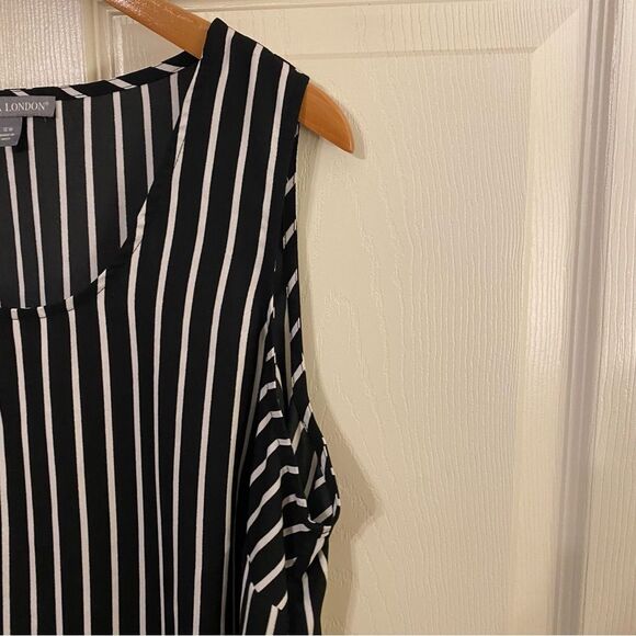 Jessica London Black and White tunic Tank Top - Picture 3 of 6